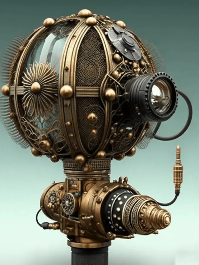 Steampunk Concept Art: Podcast Microphones
